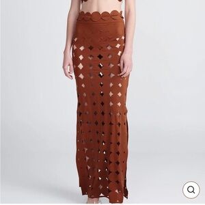 Ancora long skirt laser-cut (crimson)